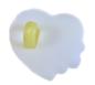 Preview: Botones infantiles en forma de corazón de plástico en color amarillo claro de 15 mm 0,59 inch